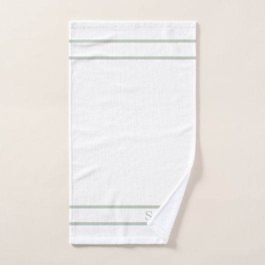 Elegante, weiße Streifen Badhandtuch Set (Handtuch)