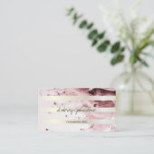 Elegante weiße Streifen | Moderne Kunst Visitenkarte (Stehend Vorderseite)