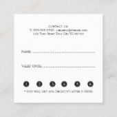 Elegante weiße treuekarte (Rückseite)