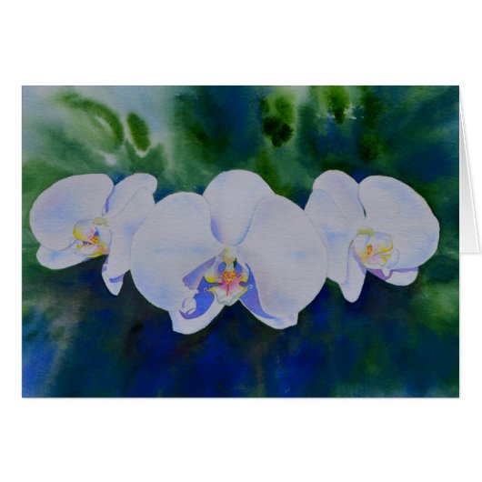 Elegante, weiße tropische Boho-Orchideen (Vorderseite (Horizontal))