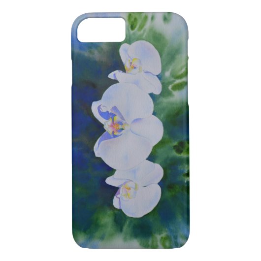 Elegante, weiße tropische Boho-Orchideen Case-Mate iPhone Hülle (Rückseite)