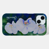 Elegante, weiße tropische Boho-Orchideen Case-Mate iPhone Hülle (Rückseite (Horizontal))