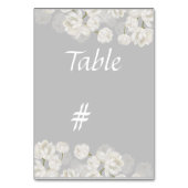 Elegante weiße Tulip Wedding Tischnummer (Rückseite)