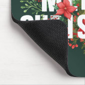 Elegante weiße Typografie Frohe Weihnachten Mousepad (Ecke)