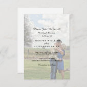 Elegante weiße u. schwarze einladung (Vorne/Hinten)