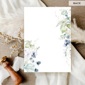 Elegante weiße und blaue Blumen feierliche Hochzei Einladung