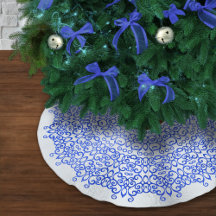 ELEGANTE WEISSE UND BLAUE CHRISTMAS DAMASK CLASSY