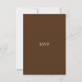 Elegante weiße und braune RSVP-Karte RSVP Karte