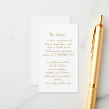 Elegante weiße und goldene Art Deco-Beilagekarte