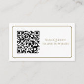 Elegante weiße und goldene Umschließungskarten Begleitkarte (Rückseite)