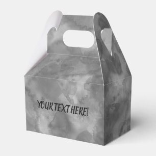 Elegante, weiße und graue Wasserfarbe Geschenkschachtel