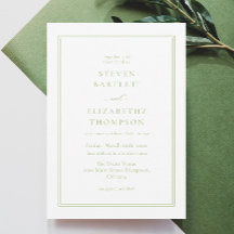 Elegante weiße und grüne Hochzeit
