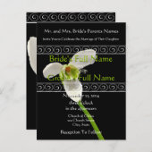 Elegante, weiße und Limone Einladung zur Hochzeit (Vorne/Hinten)