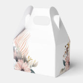 Elegante, weiße und pastellfarbene Boho Hochzeitsb Geschenkschachtel (Rückseite)