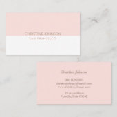 elegante, weiße und rosa Visitenkarte (Vorne/Hinten)