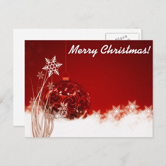 Elegante weiße und rote Weihnachten (Vorne/Hinten)