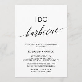 Elegante weiße und schwarze Kalligraphie I Do Barb Einladung