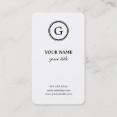 Elegante weiße und schwarze visitenkarte (Vorderseite)