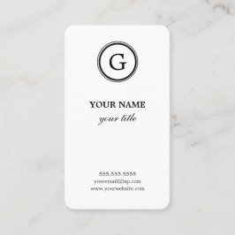 Elegante weiße und schwarze visitenkarte