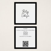 Elegante weiße und schwarze Visitenkarte (Vorne & Hinten)