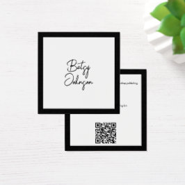 Elegante weiße und schwarze Visitenkarte