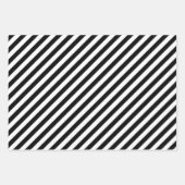 Elegante weiße und schwarze Weihnachtsmarke Geschenkpapier Set (Vorderseite 2)