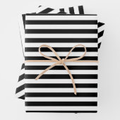 Elegante weiße und schwarze Weihnachtsmarke Geschenkpapier Set (Beispiel)