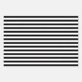 Elegante weiße und schwarze Weihnachtsmarke Geschenkpapier Set (Vorderseite)