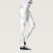 Elegante weiße Winterschneeflocken Leggings (Rechts)