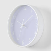 Elegante weiße Zahlen | Classic Pastel Lavender Uhr (Winkel)