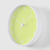 Elegante weiße Zahlen | Klassische Pastelle Limon Uhr (Winkel)