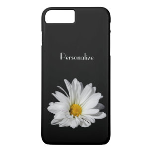 Elegante weißes Gänseblümchen-Blume mit Namen iPhone 8 Plus/7 Plus Hülle