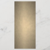 Elegante weißes Goldeinfache Hochzeit Menükarte (Rückseite)