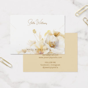 Elegante Weißgold-Blumenhalskette-Displaykarte