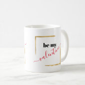 Elegante Weißtypografie Valentinstag Geschenkidee Kaffeetasse (VorderseiteRechts)