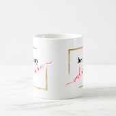 Elegante Weißtypografie Valentinstag Geschenkidee Kaffeetasse (Mittel)
