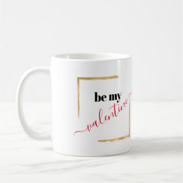 Elegante Weißtypografie Valentinstag Geschenkidee  Kaffeetasse