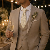 Elegante Weizenwiese Hochzeit Krawatte