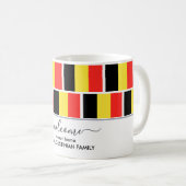 Elegante Welcome BELGIUM FLAG Tasse (VorderseiteRechts)