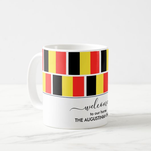 Elegante Welcome BELGIUM FLAG Tasse (Vorderseite Links)
