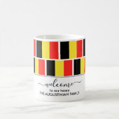 Elegante Welcome BELGIUM FLAG Tasse (Mittel)