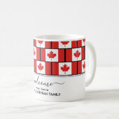 Elegante Welcome CANADA FLAG Kaffeetasse (VorderseiteRechts)