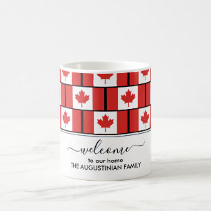 Elegante Welcome CANADA FLAG Kaffeetasse