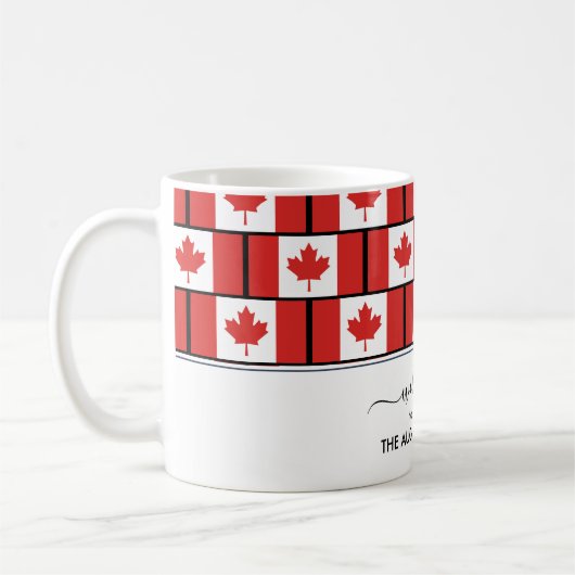 Elegante Welcome CANADA FLAG Kaffeetasse (Links)