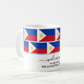 Elegante Welcome PHILIPPINES FLAG Kaffeetasse (Vorderseite Links)