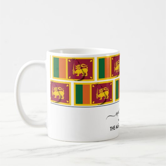 Elegante Welcome SRI LANKA FLAG Tasse (Links)