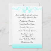 Elegante Wellen Hochzeit Einladung (Vorderseite)