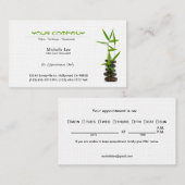 Elegante Wellness-Center-/Haut-Sorgfalt/MassageZen Terminkarte (Vorne/Hinten)