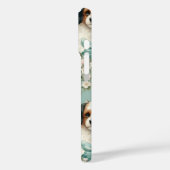 Elegante Welpen und Blumendruck Case-Mate iPhone Hülle (Rückseite / Links)