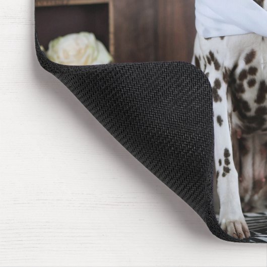 Elegante Weltreisender Dalmatiner Mousepad (Ecke)